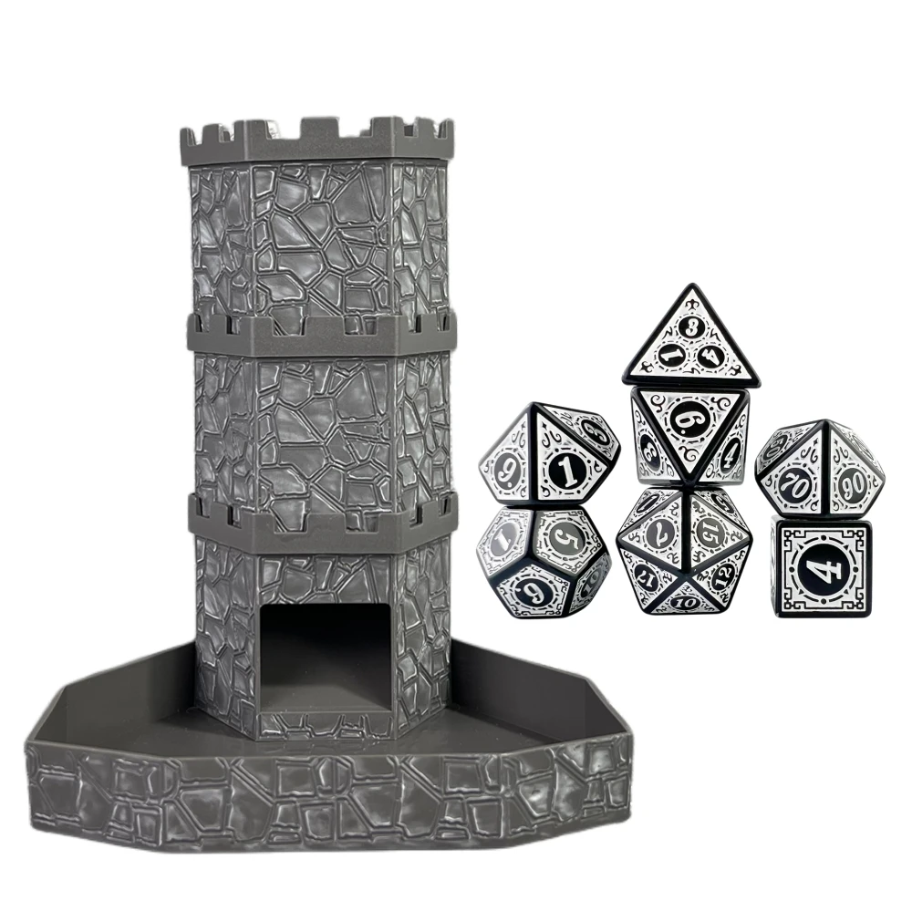 Dice Tower cup，Dice Rolling Tray Tower - Perfect for D&D Game RPG and Tabletop Gaming Best Gift
