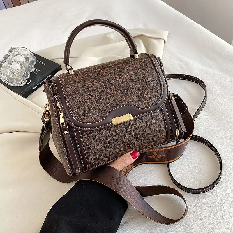 2023 Summer Fashion soft leather hand bill shoulder large capacity women's bag