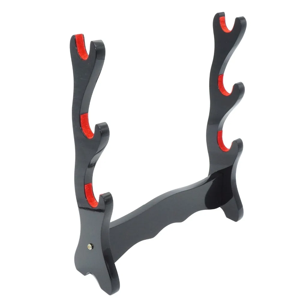 Бархатная лаковая отделка самурайский меч катана вакидзаси Танто Держатель подставка 3 слоя