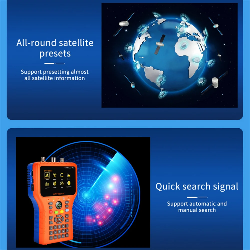 Для V8 Hd Pro Dvb-s2 T2 C Ahd Atsc Star Finder 4 3 дюймов ЖК-экран высокого разрешения TFT анализатор