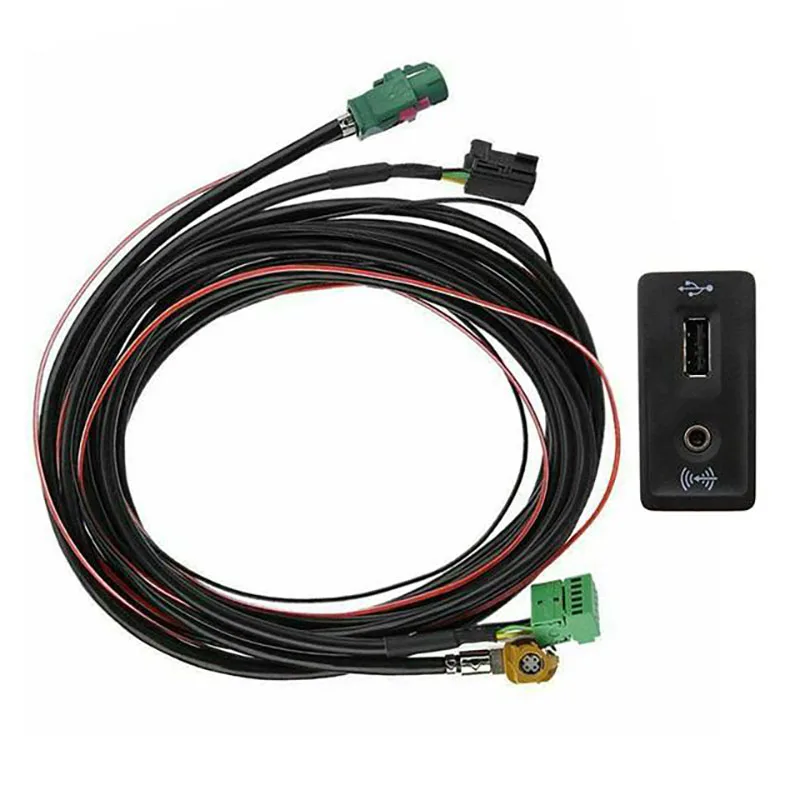 Для Golf 7 MK7 CarPlay Media USB AUX переключатель MIB2 MDI AMI адаптер штепсельная розетка кабель