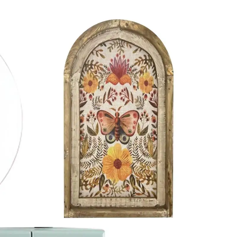 

Vintage Mermaid Picture Farmhouse Floral Pictures Butterfly Pictures Wood Picture Bohemian Flower Artwork Wall Decor Fireplace