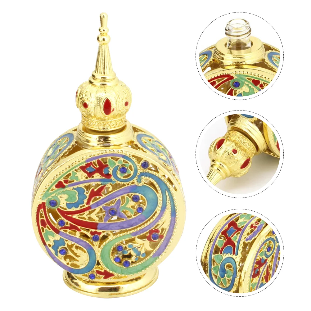 

Perfume Bottle Vintage Bottles Diffuser Container Fragrance Refillable Oil Essential Fillable Cream Crystal Empty Aroma