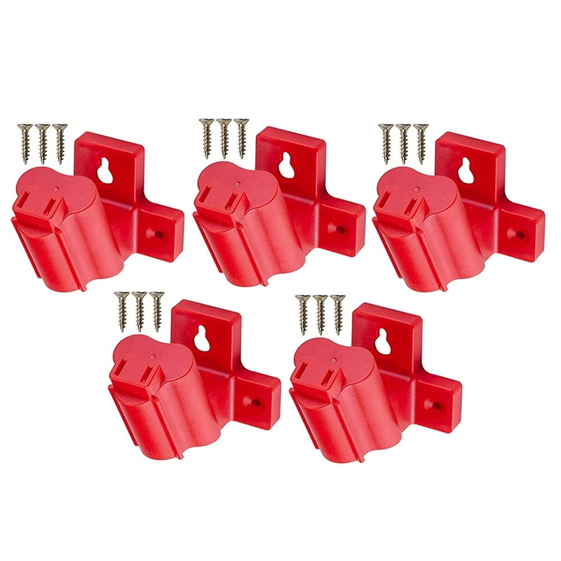 

5 Packs Tools Drill Mount Holder, Fit For Mk M12 12V Tool Holder Dock Hanger With 15 Screws