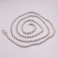 real pt950 solid platinum 950 chain men women laser bead link necklace 15 16g 20 9 l