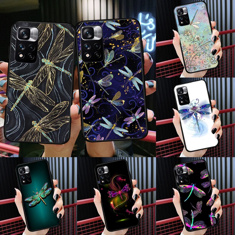 

Dragonfly Animal Art Case For Redmi Note 11 Pro Cover For Redmi Note 10 7 8 9 Pro 10S 11S K40 K50 9A 9C 10A 10C