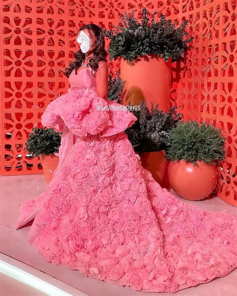 OIMG винтажное вечернее платье с длинным шлейфом и V-образным вырезом розовые цветы