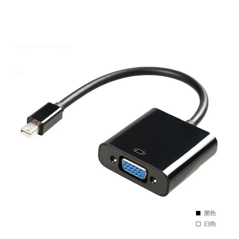 

50Pcs For MacBook Mac Mini Thunderbolt Mini DisplayPort Display Port Mini DP To VGA Cable Adapter 1080P For HDTV Monitor