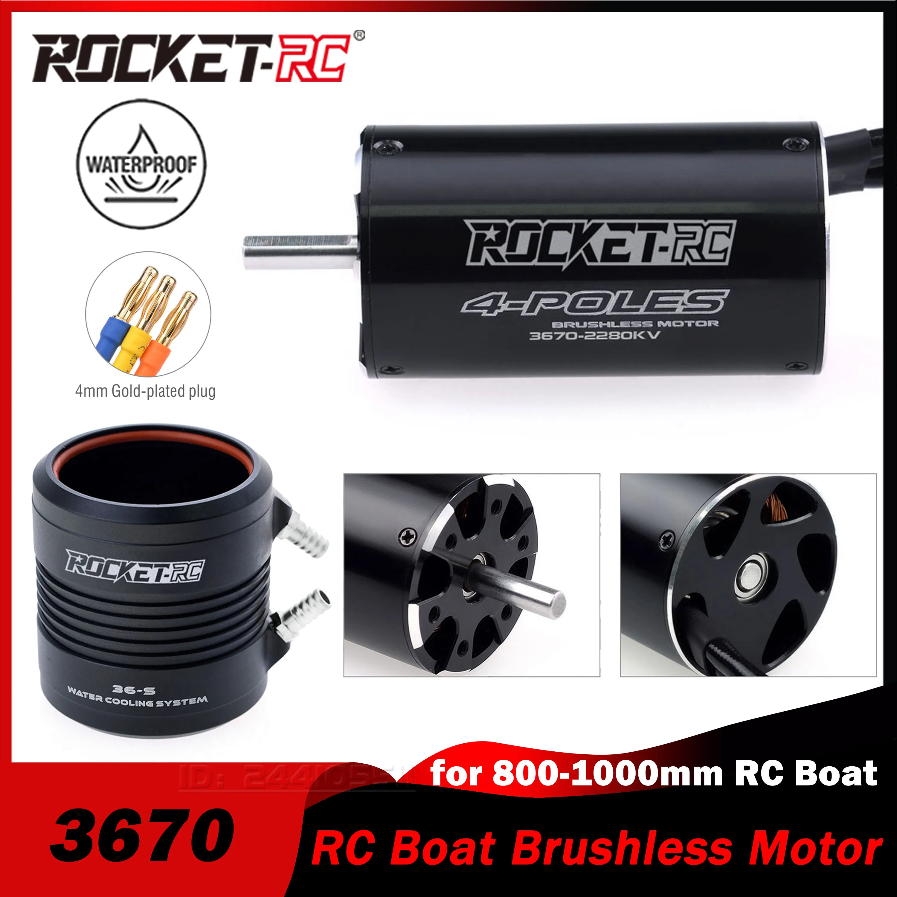 ДUMBORC Бесщеточный мотор SURPASS HOBBY 3670 для RC лодки