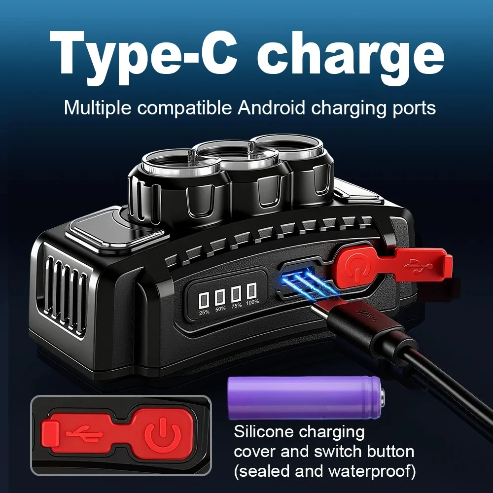 Фото Светодиодный налобный фонарь D9, сверхмощный, портативный, USB-перезаряжаемый, для кемпинга и походов №4
