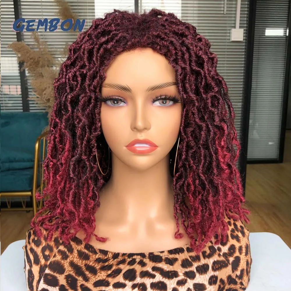 Синтетический парик Dreadlock из искусственных необработанных коротких волос афро