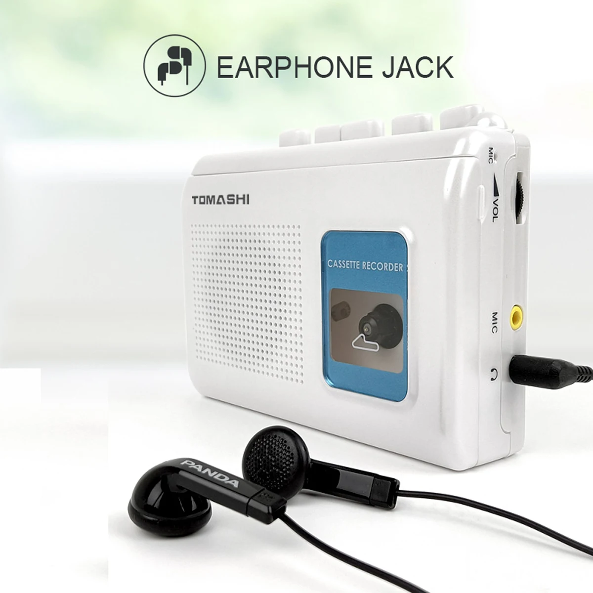 Кассетный проигрыватель Walkman с магнитофоном Built-in динамиком микрофоном разъемом