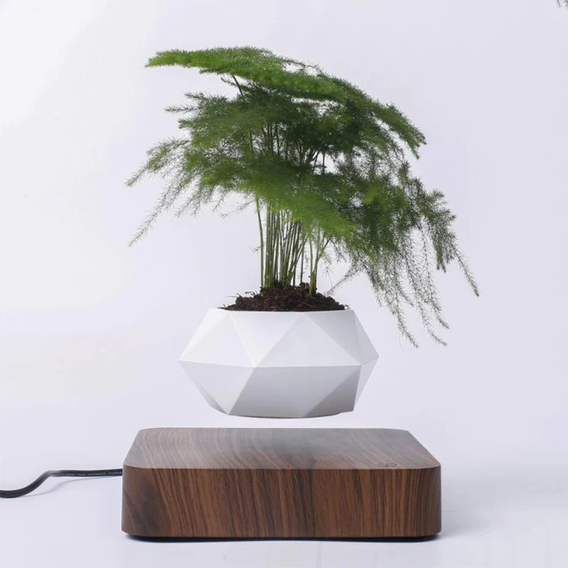 

Новый левитирующий воздушный горшок бонсай, вращающийся цветочный горшок, Магнитная подвеска, плавающий горшок для растений, домашний деко...