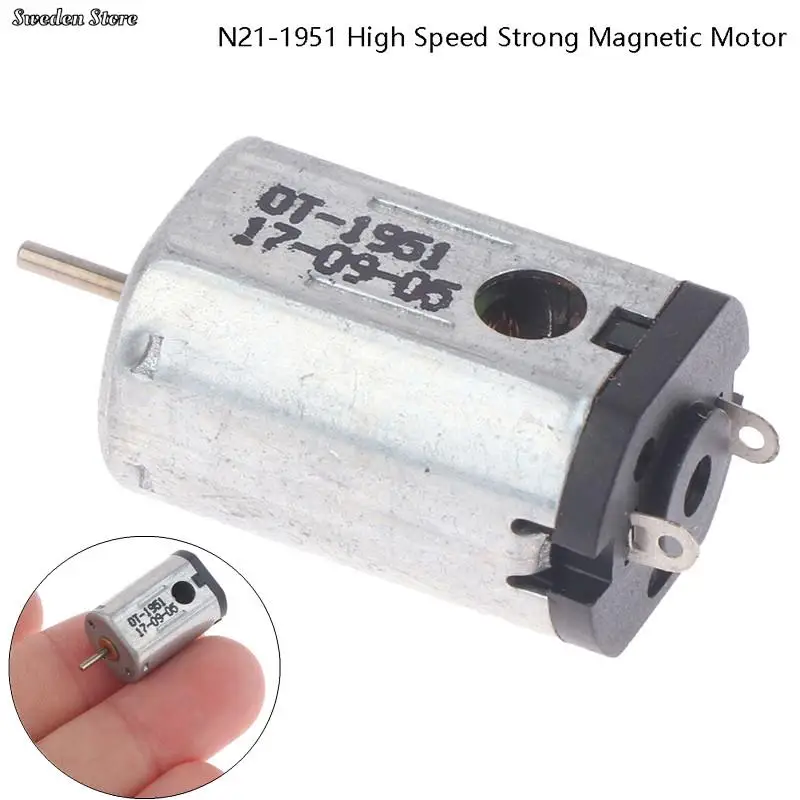 N21-1951 1 шт. Мотор 10x12 мм постоянный ток 3 в 3,7 в 4,2 в 34000 об/мин высокоскоростной Сильный магнитный щеточный двигатель из драгоценного металла «сделай сам» слот для радиоуправляемого автомобиля лодки