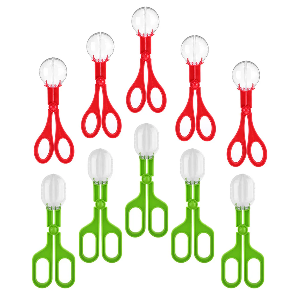 

10Pcs Kids Insect Clamps Bug Insect Scissor Design Catchers Plastic Insect Catch Tools