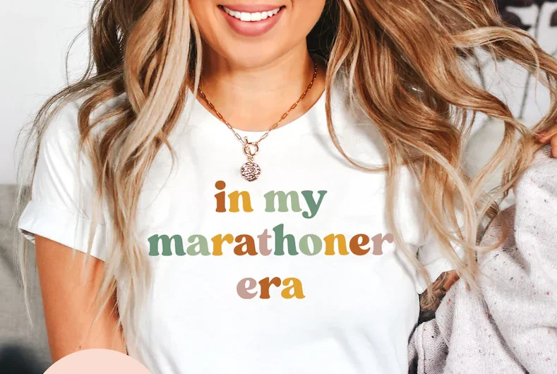 Рубашка для марафона из 100% хлопка с коротким рукавом в стиле Харадзюку