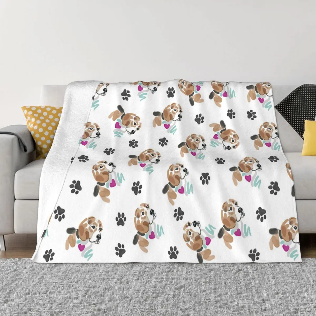 

Beagle Cartoon Blankets Flannel Printed Collage Cute Animal Pet Dog Multifunction Soft Throw Blanket for Sofa Car Bedspreads