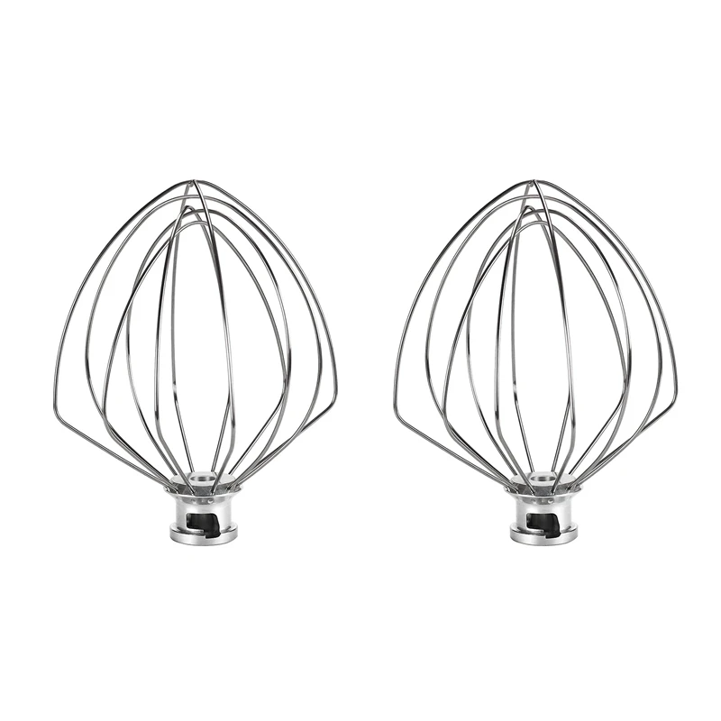 

2X KN256WW 6-Wire Whip Attachment For Kitchenaid 5-6 Quart Bowl-Lift Stand Mixer Replacement, Egg Cream Stirrer