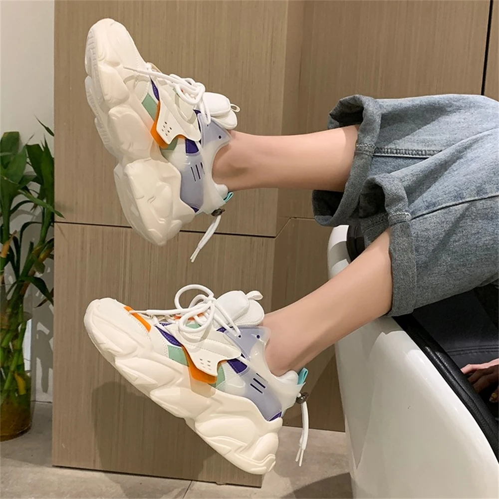 

Designer Sneakers Women Vulcanized Shoes Fashion Platform Thick Sole Casual Ladies Trainers Chaussure Femme