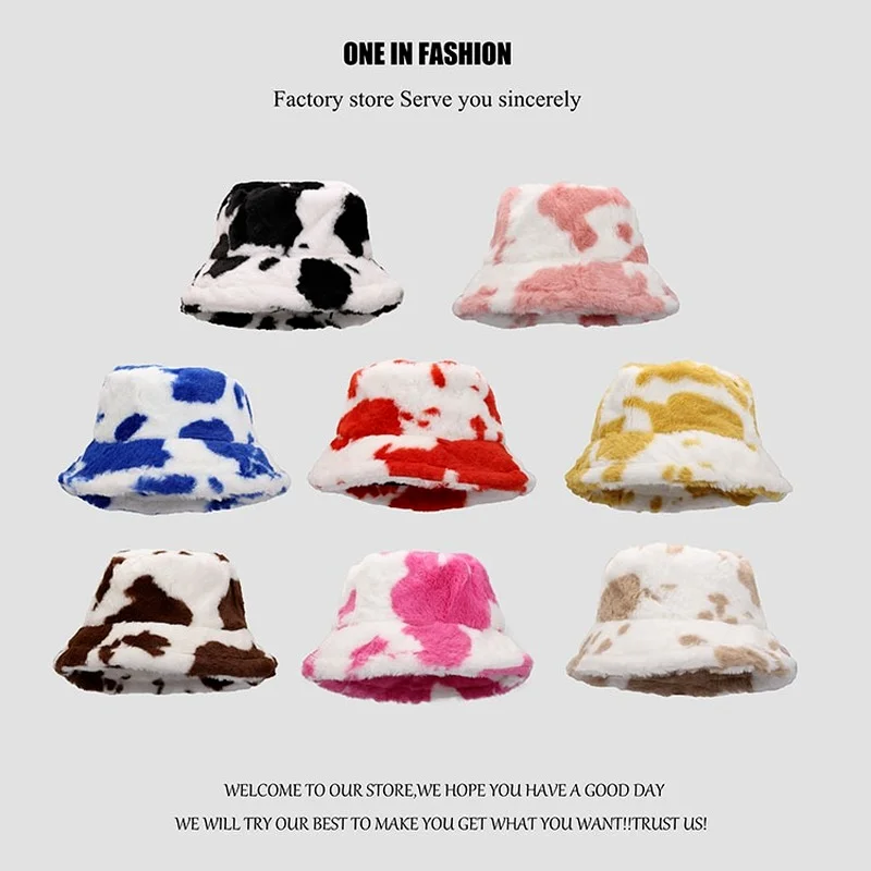 

Зимние шапки для женщин, шапка из искусственного меха, рыболовные шапки, черная шапка, Панама, шапки, шапки, женские модные шапки с коровьим п...