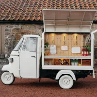 Hot Sale Mobile Kitchen Food Cart Beer Bar Truck Juice Coffee Van Ape 50 Electric Food Truck With Full Kitchen