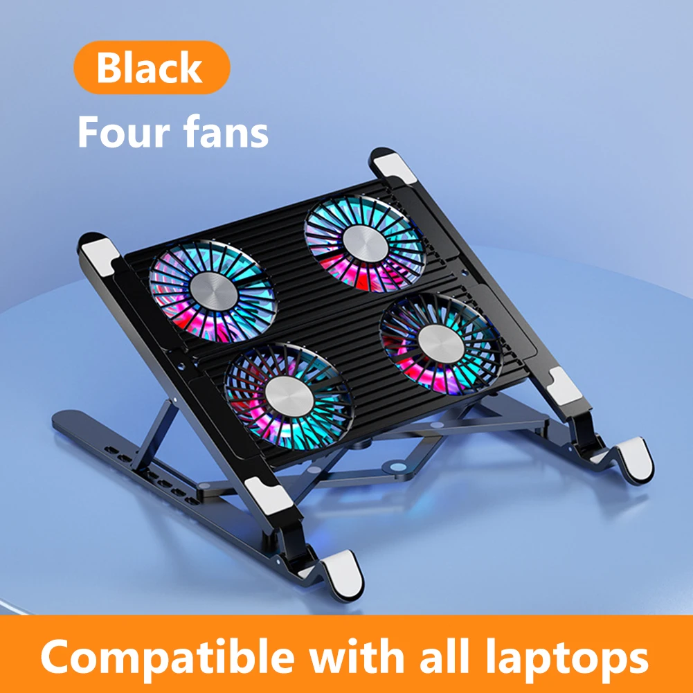 Portable Gaming PC Laptop Cooler with 2/4 Silent Fan Foldable Cooling Pad Support Stand for 11-17.3 inch Notebook Accessories Portable Gaming PC Laptop Cooler with 2/4 Silent Fan Foldable Cooling Pad Support Stand for 11-17.3 inch Notebook Accessories