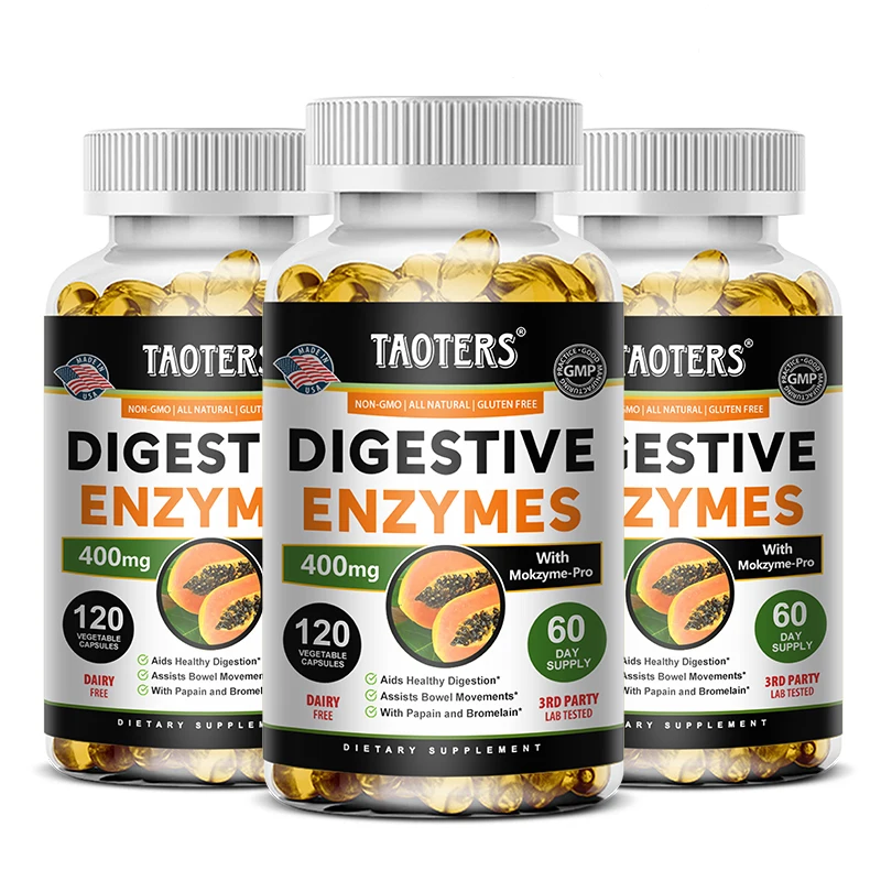 

Digestive Enzyme Capsules Contain Papain and Bromelain - Beneficial Bacteria for Immune System Support and Healthy Digestion