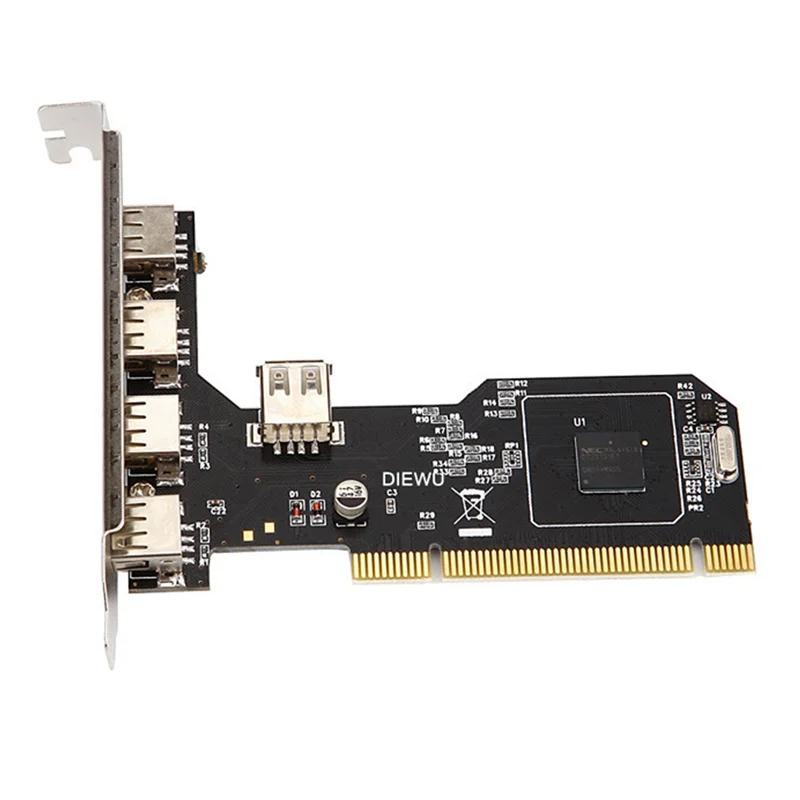 

Плата расширения USB2.0 PCI-5 USB 2,0, адаптер расширения микросхемы NEC, карта настольного расширения