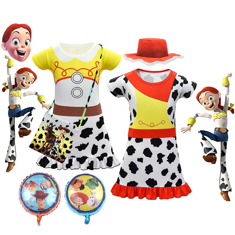 

New Disney Toy Story Clothing Girls Ballet Dress Cosplay Buzz Lightyear Jessie Sheriff Woody Gabby Dresses Kids Casual Costume