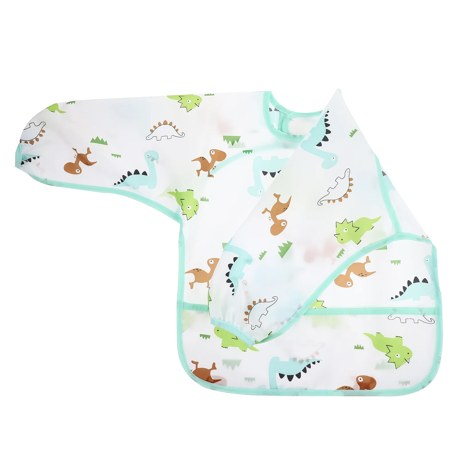

Sleeveless Reverse Dressing Sleeved Baby Bibs Infant Eating Apron Water-proof Toddler Smock