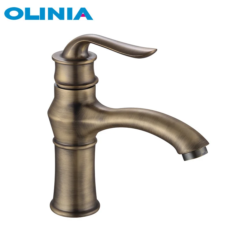 

Смесители для ванной OLINIA, смесители для раковины антикварного цвета с полированной поверхностью, керамический сердечник клапана, смесител...