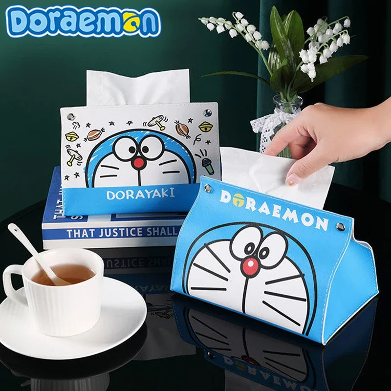 Мультяшная коробка для салфеток Doraemon Kawaii кухонные держатели бумаги