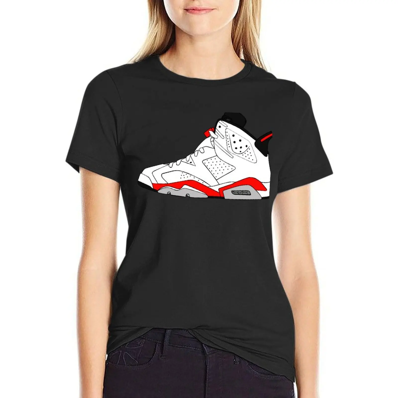 J6-белая инфракрасная футболка женская одежда футболки для женщин на заказ