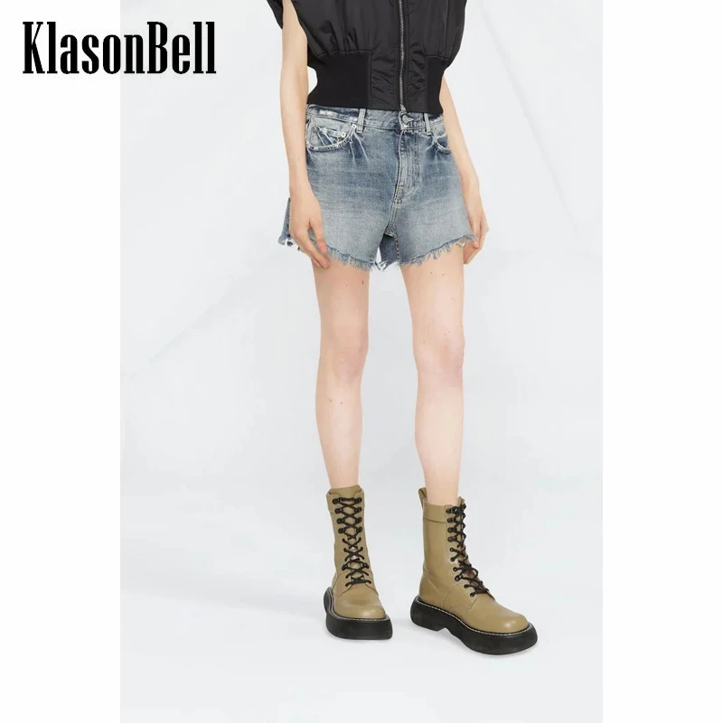 

7,19 KlasonBell женские потертые джинсовые шорты с бахромой