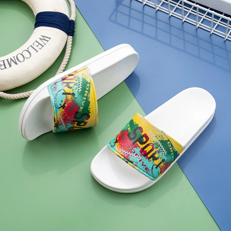 

Summer Slippers Women's Soft Soled Home Slippers Indoor And Outdoor Slippers Men And Women Wear Ins Word Cool Slippers Outside