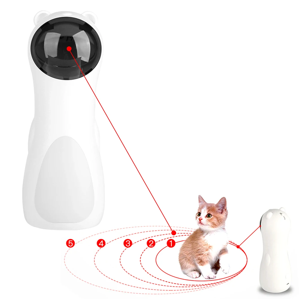 

Pet Exercise Training Cat LED Laser Toys Funny Handheld Toy Automatic Cat Entertaining Toy Interactive Smart Teasing Multi-Angle