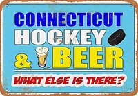 vintage sign connecticut hockey and beer tin metal signs decor