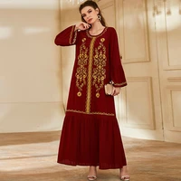 2022 abayas for women dubai indian wedding dress fashion muslim moroccan kaftan summer embroidered dress