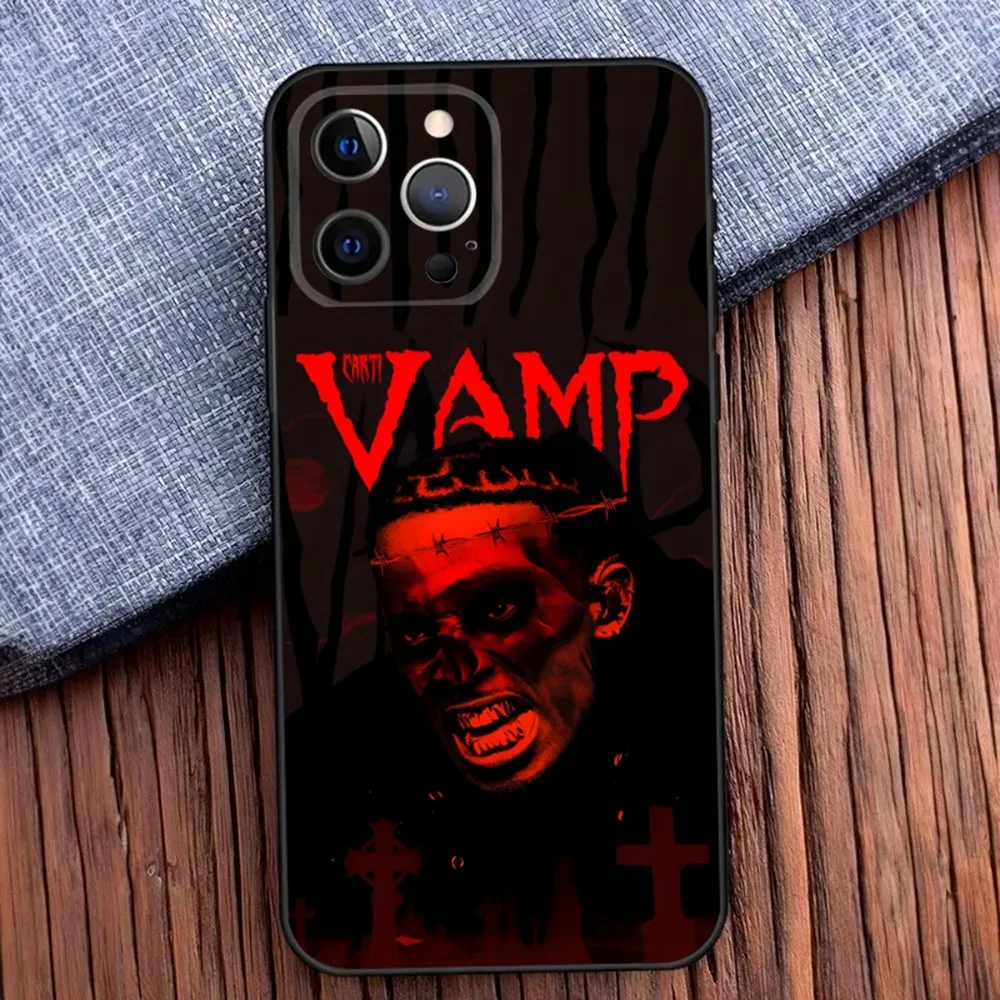 Чехол для телефона P-Playboi Carti iPhone 16 15 14 13 12 11 Pro X XS Max XR Plus Mini Soft Black Cover