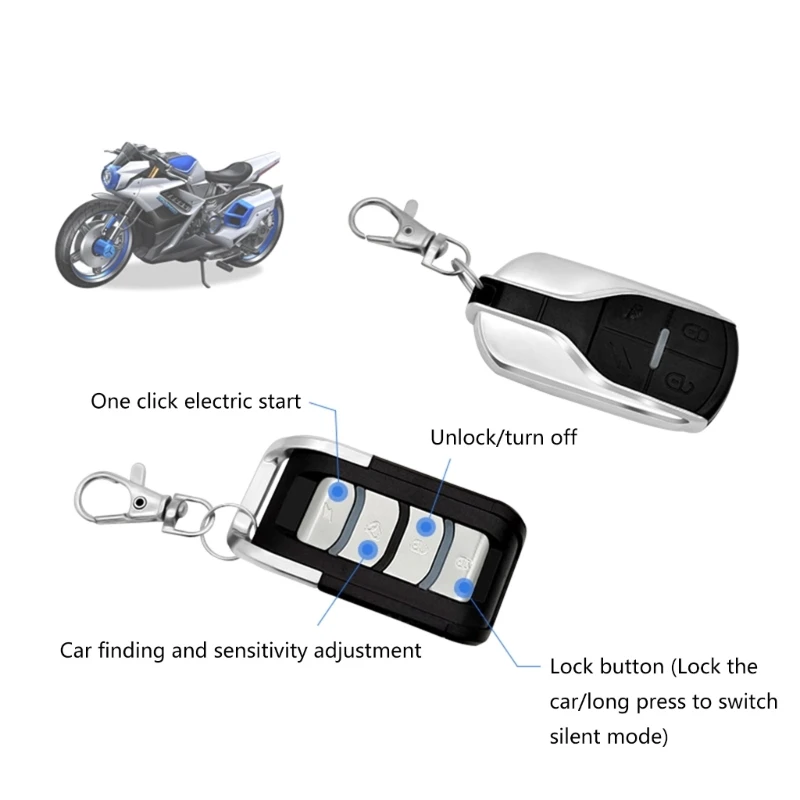 

Motorcycles Lock Security Two Way Alarm Remote Control Engine Anti-theft GTWS