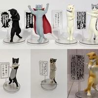 bandai gashapon capsule toy figurine gacha gachapon strange kitten personification cat weired posture animals table ornaments