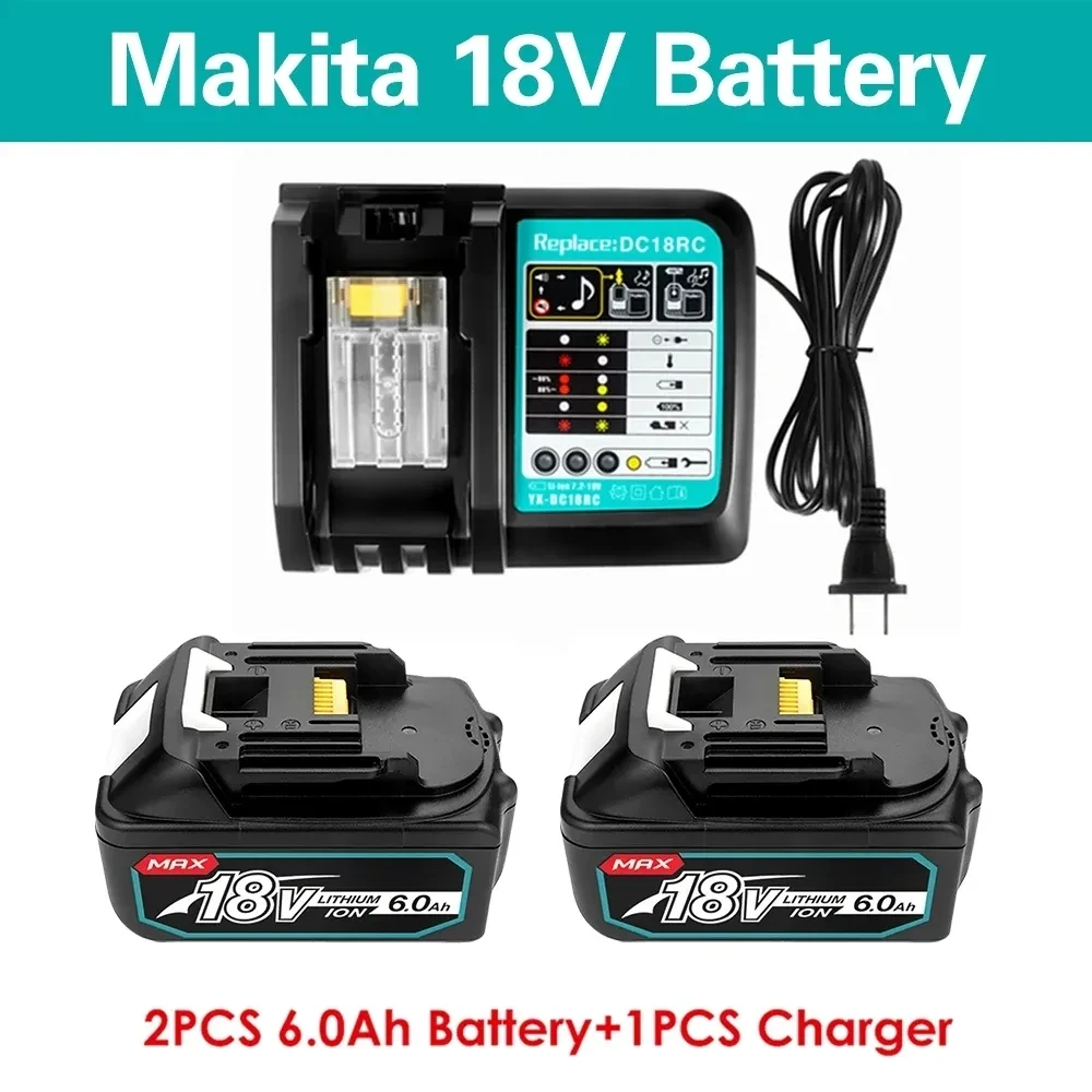 

Аккумуляторная батарея BL1860 18650, 18 в, Ач, литий-ионная батарея для Makita 18 в, BL1840, BL1850, BL1830, BL1860B, LXT, электроинструмент