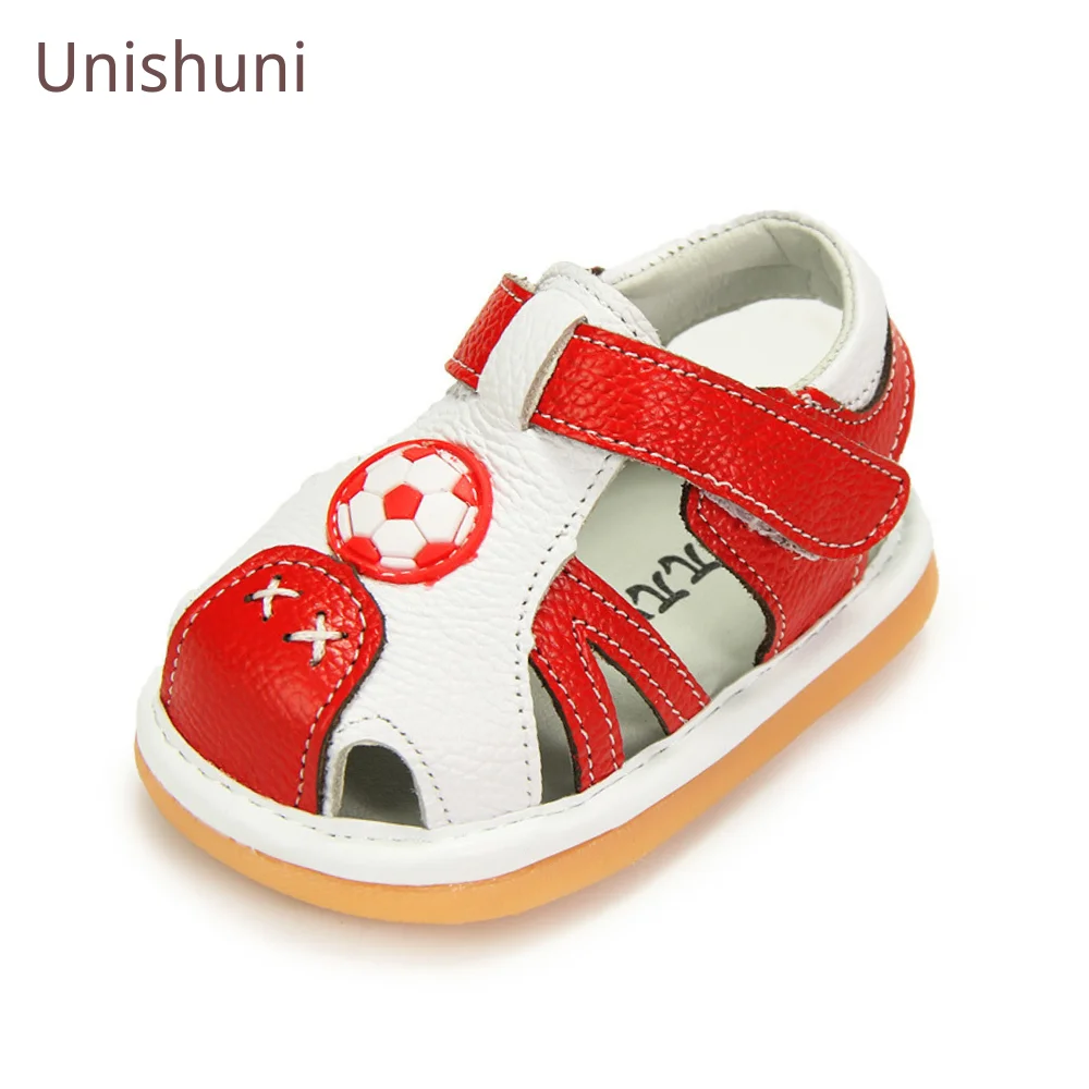 1-3Years Old Infant Baby Shoes Toddler Genuine Leather Sandal Soft Non-Slip Shoes Children’s Closed Toe Cute Bear Summer Shoes