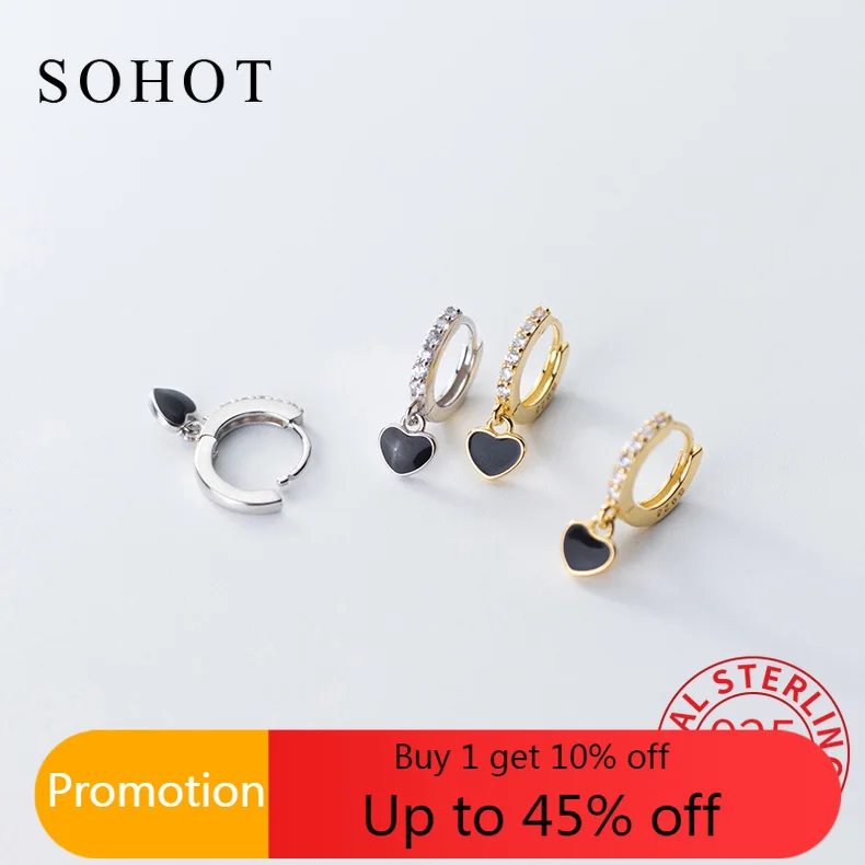 

Женские серьги-кольца из серебра 925 пробы, с цирконом