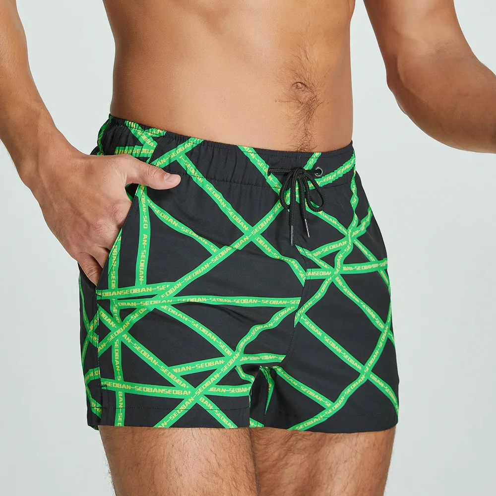 

Beach Shorts Men's Lined Swimming Surf Shorts 2-in-1 Swimwear No Need To Wear Underpants