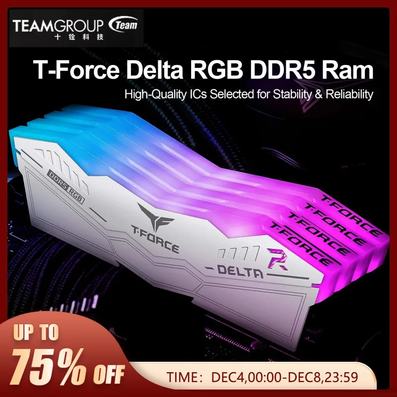 TEAMGROUP T-Force Delta RGB DDR5 Ram 32GB (2x16GB) 6000MHz PC5-48000