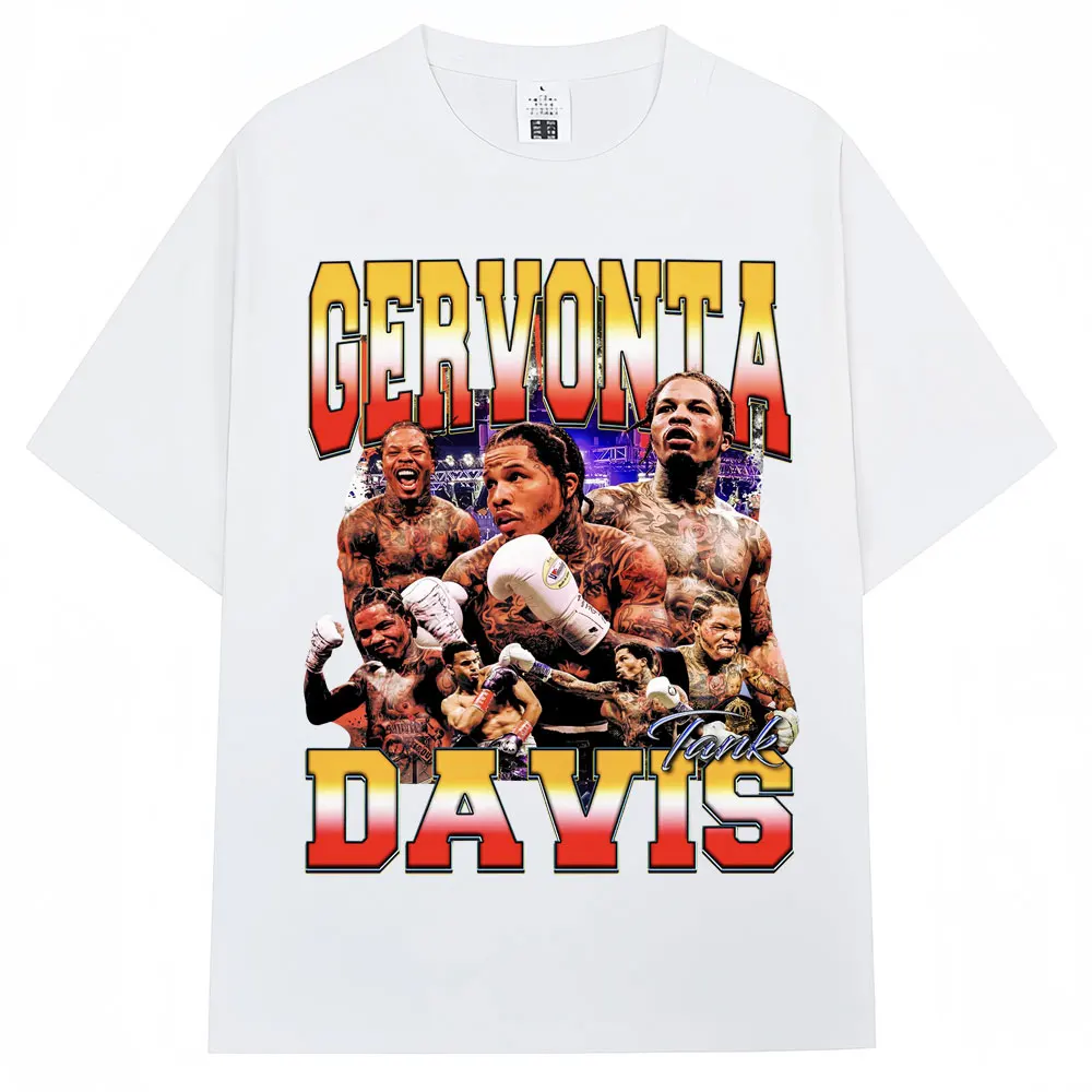 Tank Gervonta Davis T Shirts Fighter Boxer Fashion Vintage T-shirts Oversized Men's Sport Boxing Champion Cotton Tees Streetwear