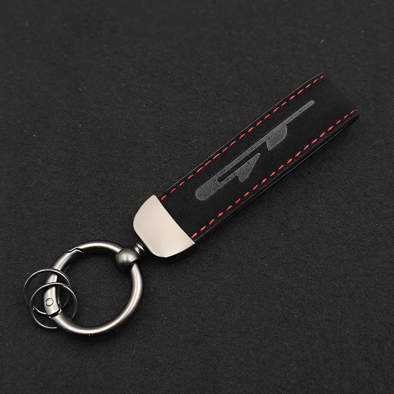 

Женский и мужской брелок для ключей, черный замшевый автомобильный брелок GT Line, аксессуары для ключей