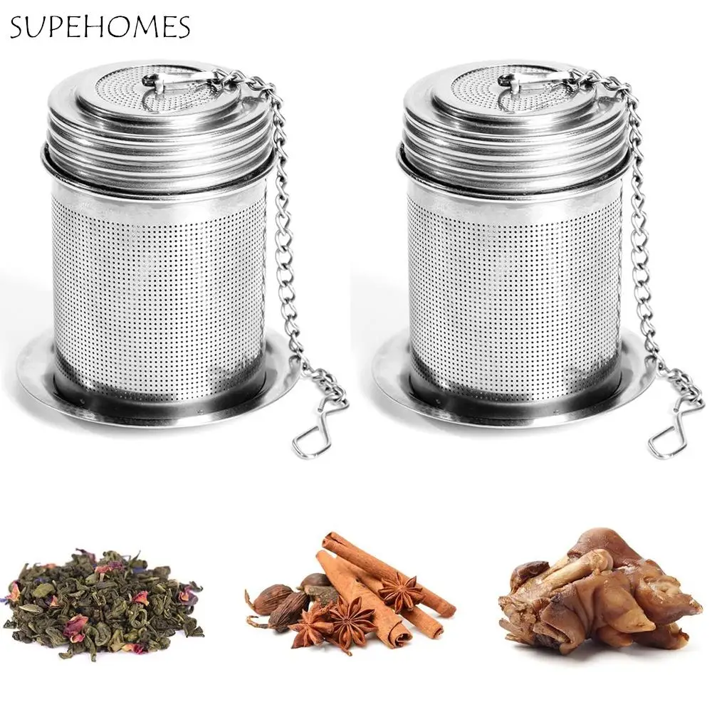 

18/8 Stainless Steel Extra Fine Mesh Tea Ball with Lid with Extended Chain Tea Infuser Cooking Infuser Tea Strainer Filter