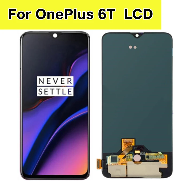 Сенсорный ЖК-экран OLED для OnePlus 6T, дигитайзер в сборе для One plus 6T, ЖК-дисплей для 1 + 6T A6010 A6013, сменный экран